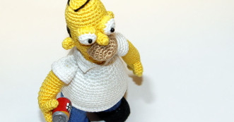 Вязаный Гомер Симпсон (crochet Homer Simpson)